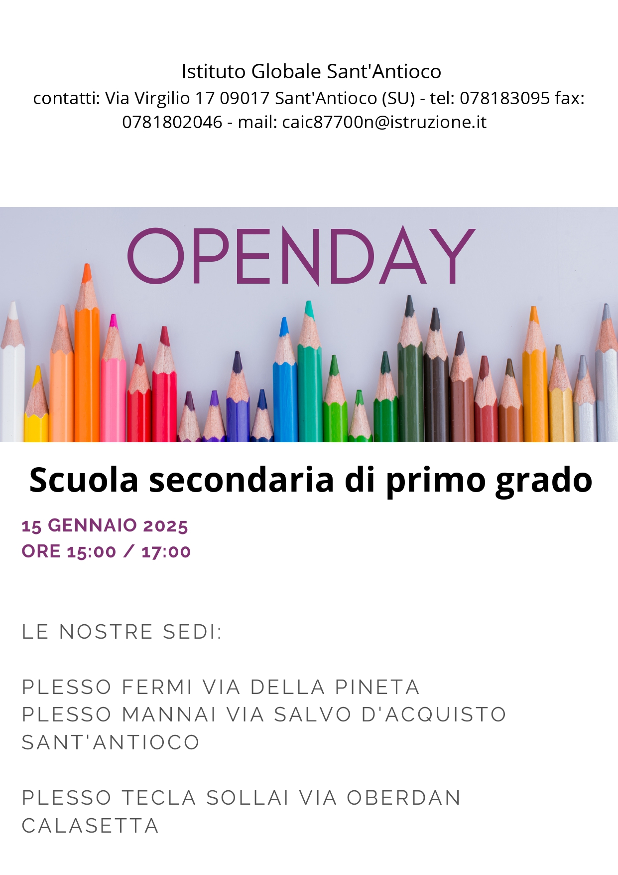 Open day medie 2025